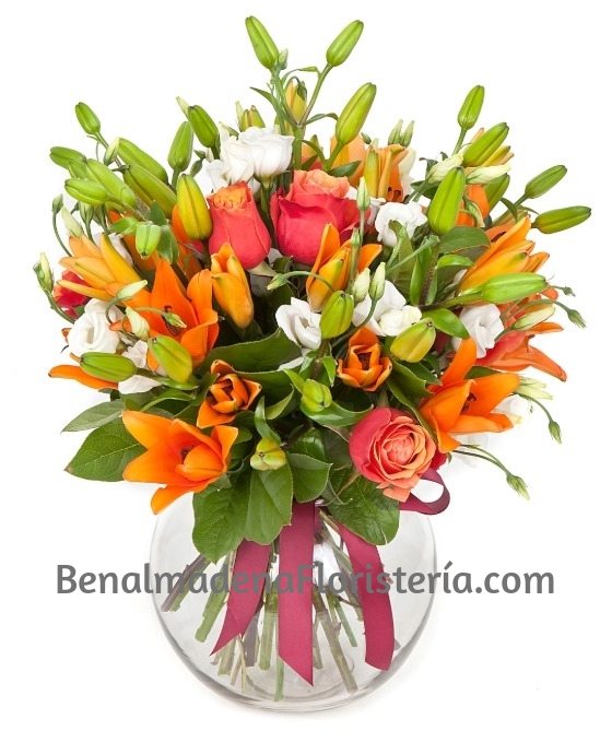 Ramo de Rosas y Lilium
